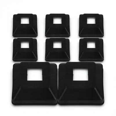 8 pçs 20x20 corrimão pé capa de plástico pós base saia decorativa pós capa para cerca varanda escada trilhos reparação