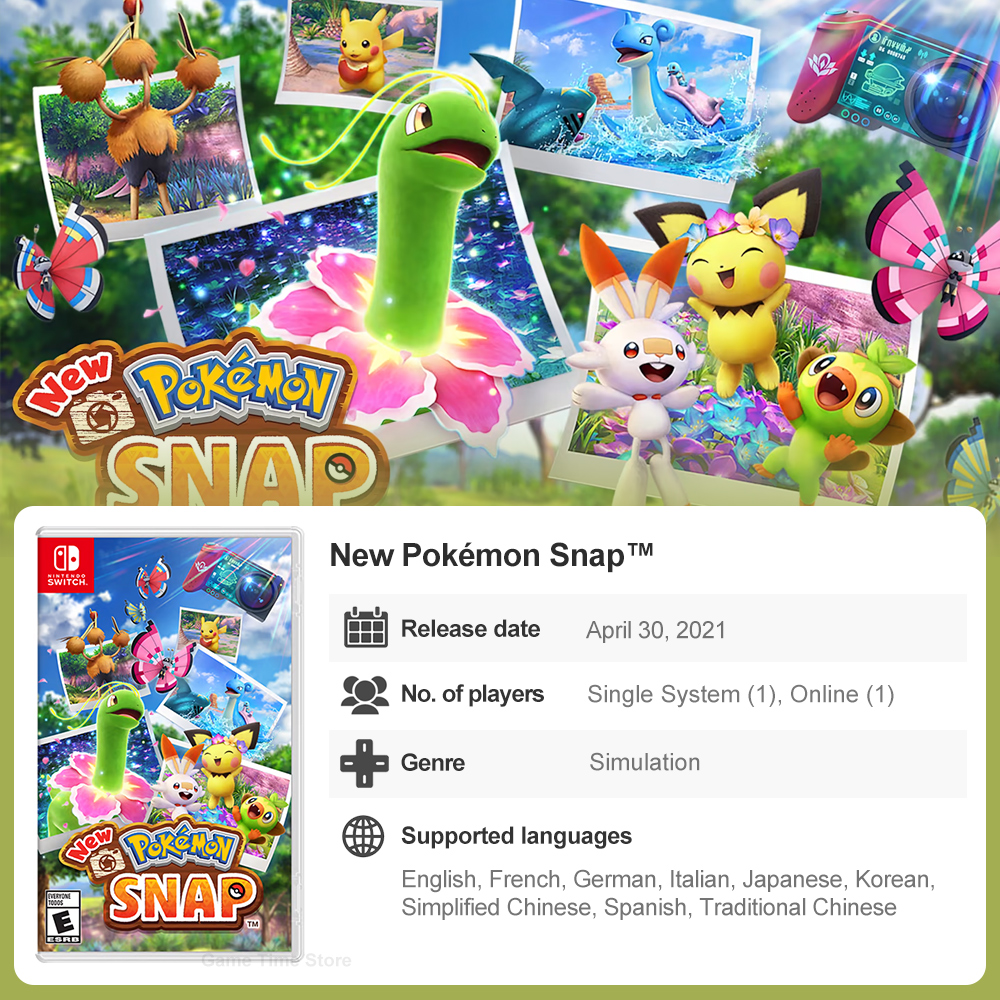 New Pokemon Snap Новинка: игровые карты Pokemon Snap Nintendo Switch, оригинальный симулятор физических игр, игровой жанр для консоли Switch OLED Lite