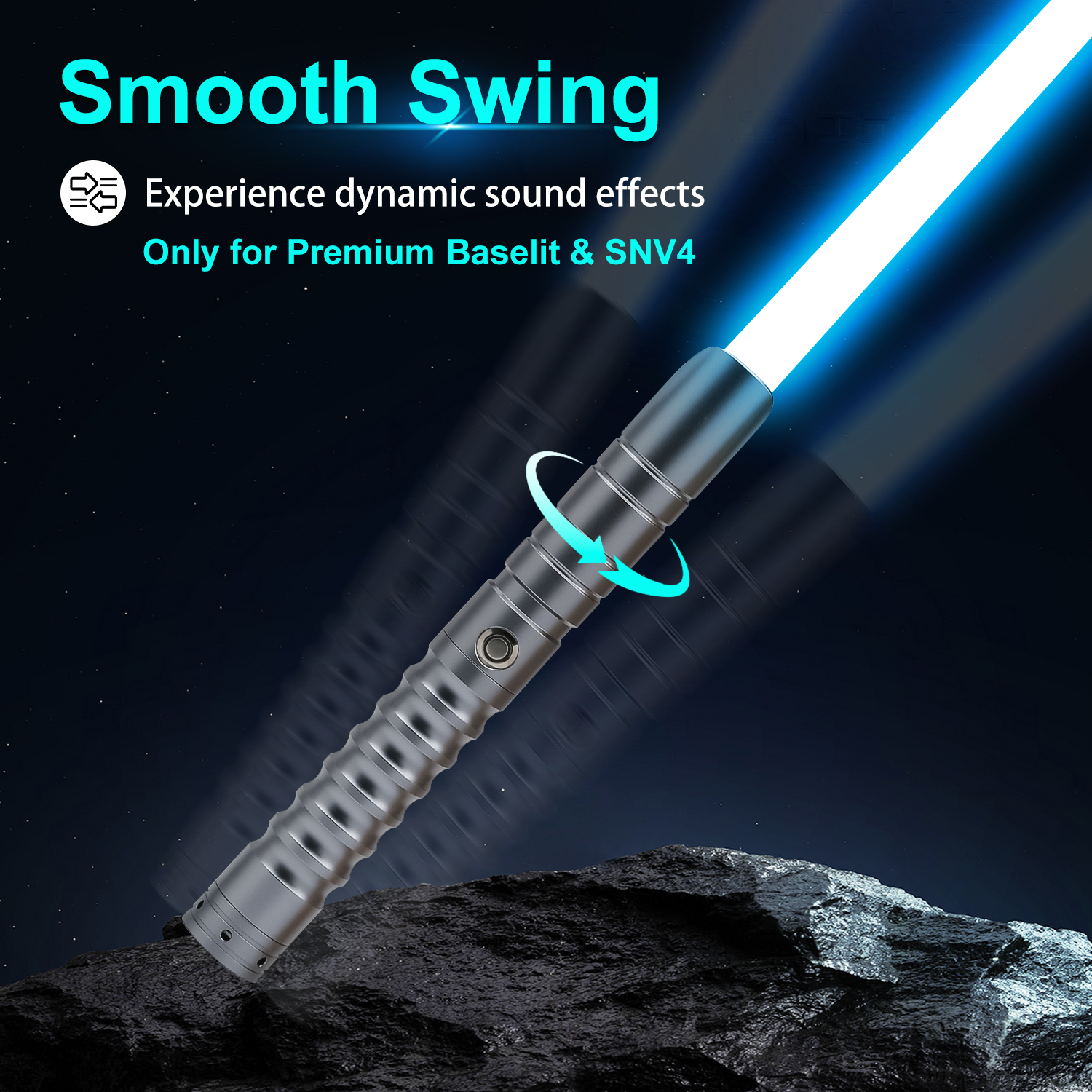 TXQSABER Lichtschwert RGB Neo Pixel Smooth Swing Heavy Dueling Metallgriff Typ C Blaster Ghost Yoda Jedi Cosplay Spielzeug Laserschwert