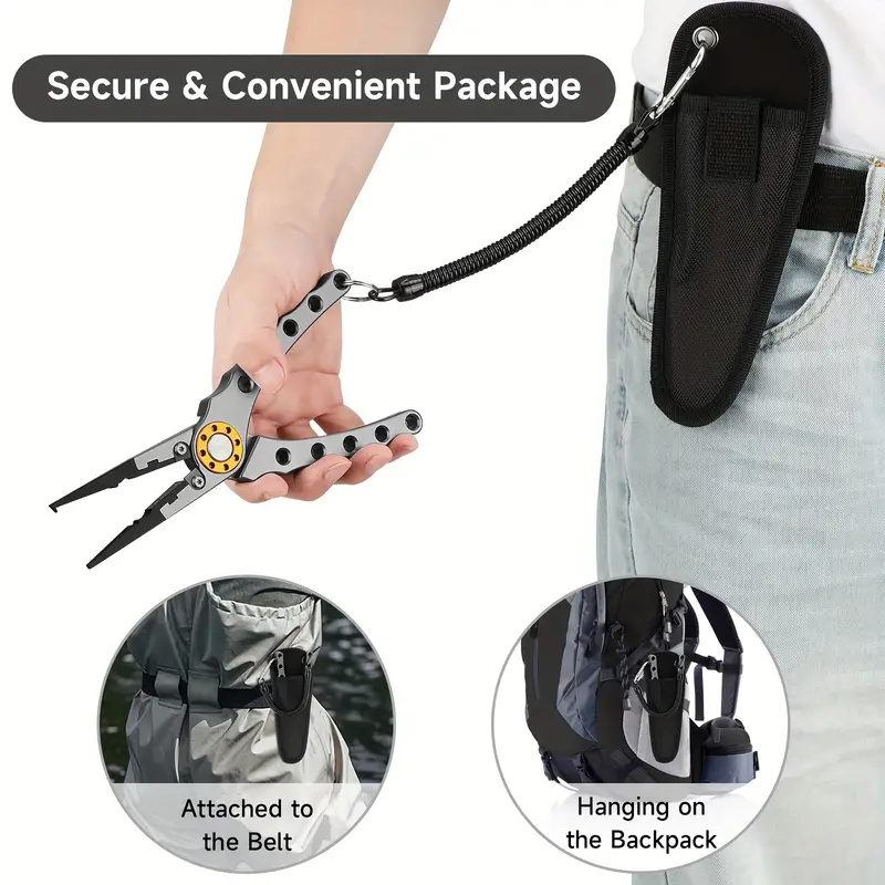 Fishing Pliers Line Cutter Multifunctional Knot Aluminum Alloy Scissors Hook Remover 150g 20CM Fishing Equipment