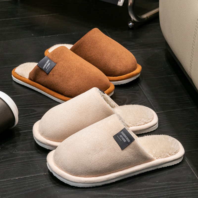 Nova tendência inverno casal interior antiderrapante para homens mulheres flip flops chinelos quentes casa slides quarto casual sapatos de conforto macio