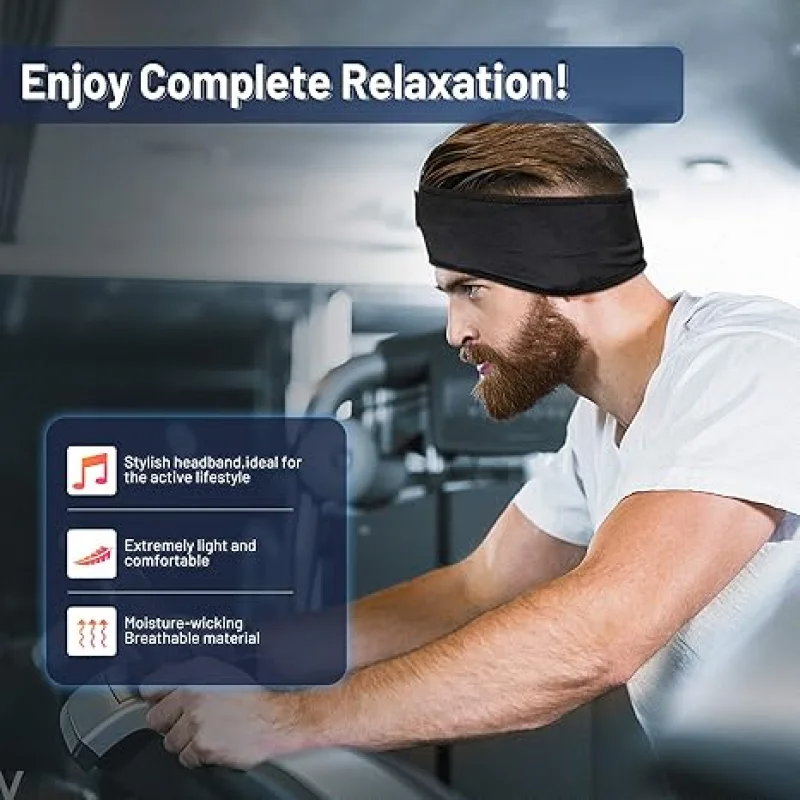 Fone Słuchawki Bluetooth Sportowa opaska do spania Elastyczne słuchawki bezprzewodowe Muzyczna maska ​​na oczy Bezprzewodowy zestaw słuchawkowy Bluetooth z pałąkiem na głowę