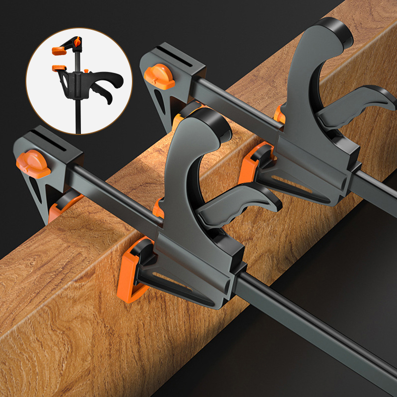 5 st Houtbewerking Mini 4 Inch F Klem Locator Nylon Snelle Houten Plank Klem Metalen Vaste Klem Handgereedschap set