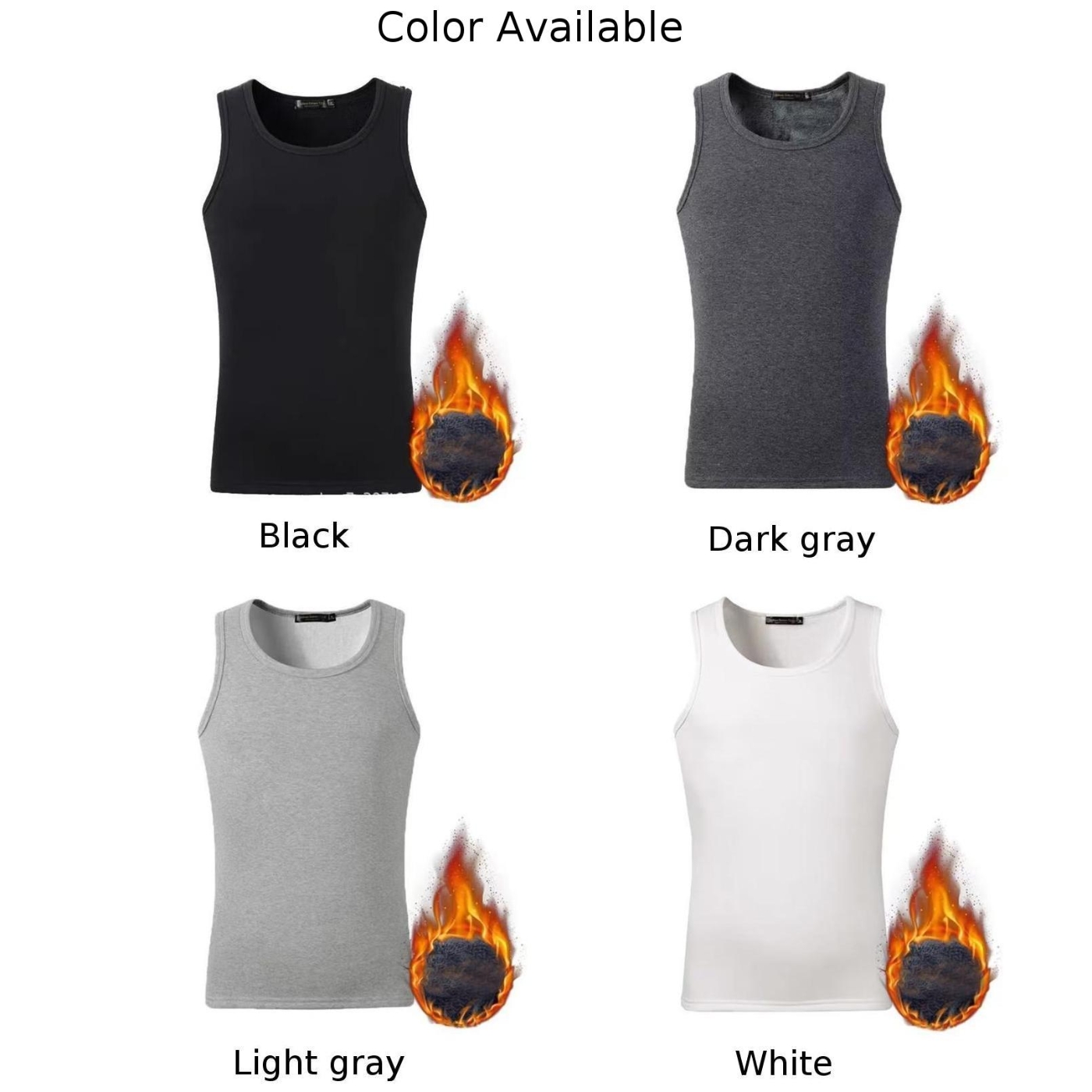 Herren-Tanktop mit Fleece-Futter, Weste, Unterwäsche, warme Thermo-Basisschicht, Unterhemd, Thermokleidung, Pyjama, atmungsaktives Basis-T-Shirt