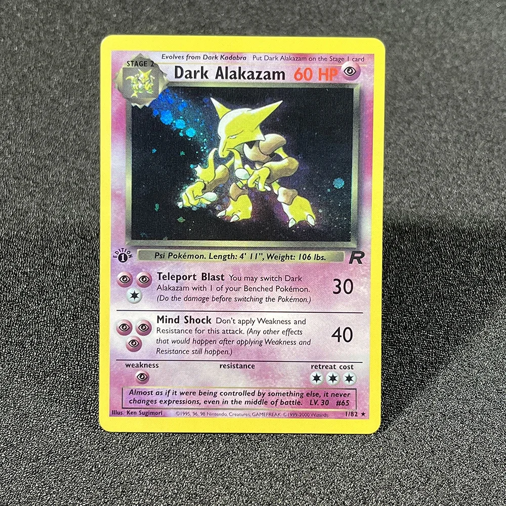 Pokémon Single Cards Classic Team Rocket Dark Charizard Dragonite Blastoise Rainbow Energy Customized Foil Card Collection PROXY