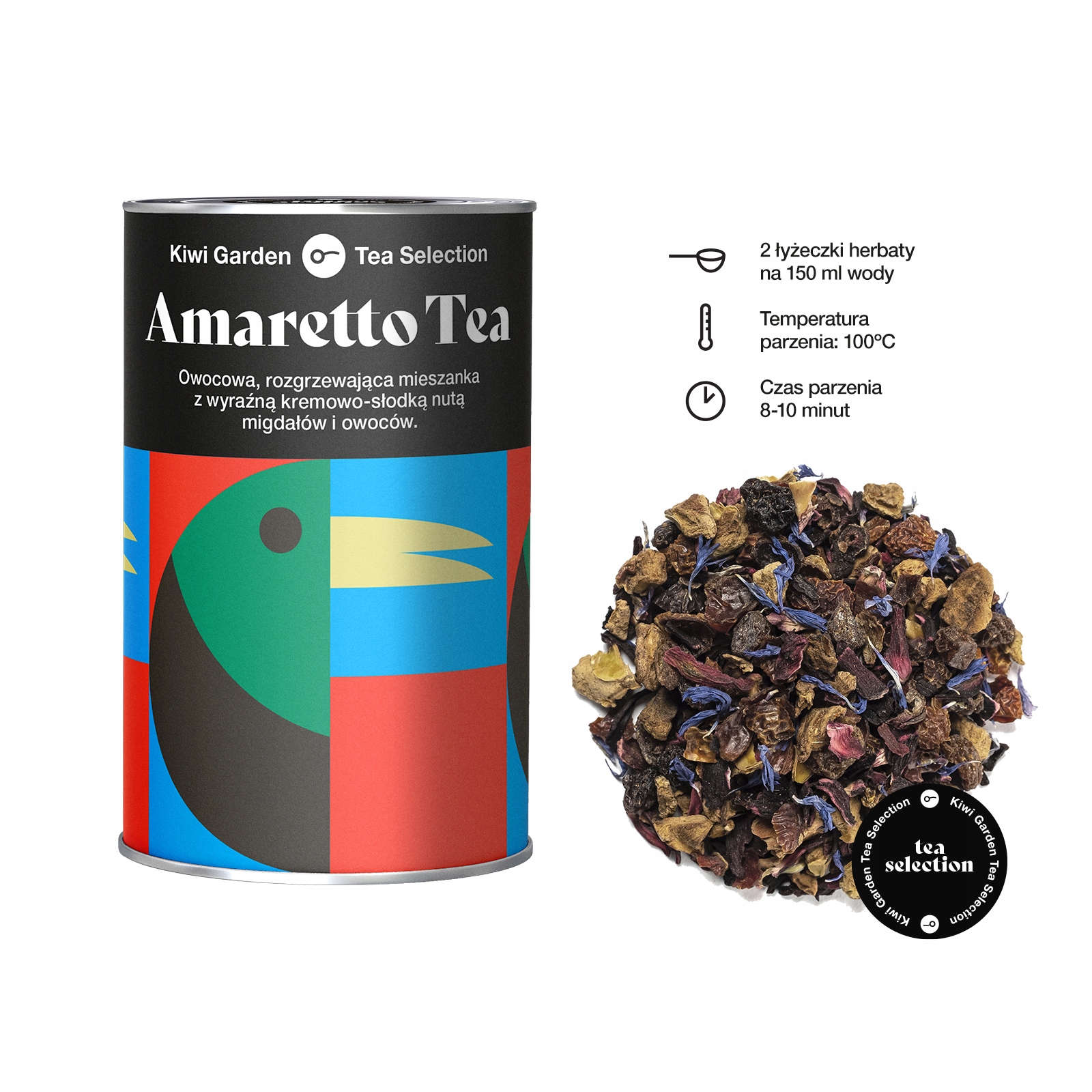 Owocowa herbata Kiwi Garden hibiskus + pomarańcza tea zestaw 2x100g