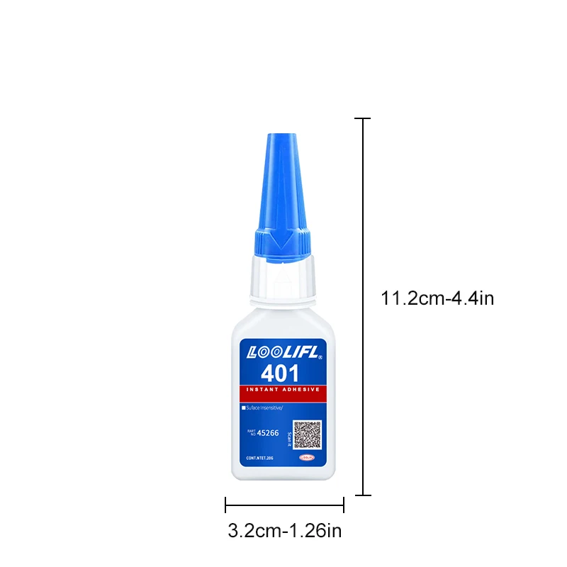 20 ml, adesivo 401 trasparente forte, riparazione gomma, adesivo multifunzionale per parti metalliche in plastica. Eccellente strumento di incollaggio.