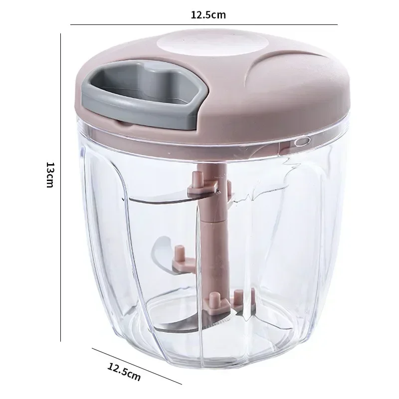 수동 고기 다지기 마늘 다지기 회전 마늘 프레스, 야채 양파 커터, 주방 요리 액세서리, 500 ml, 900ml