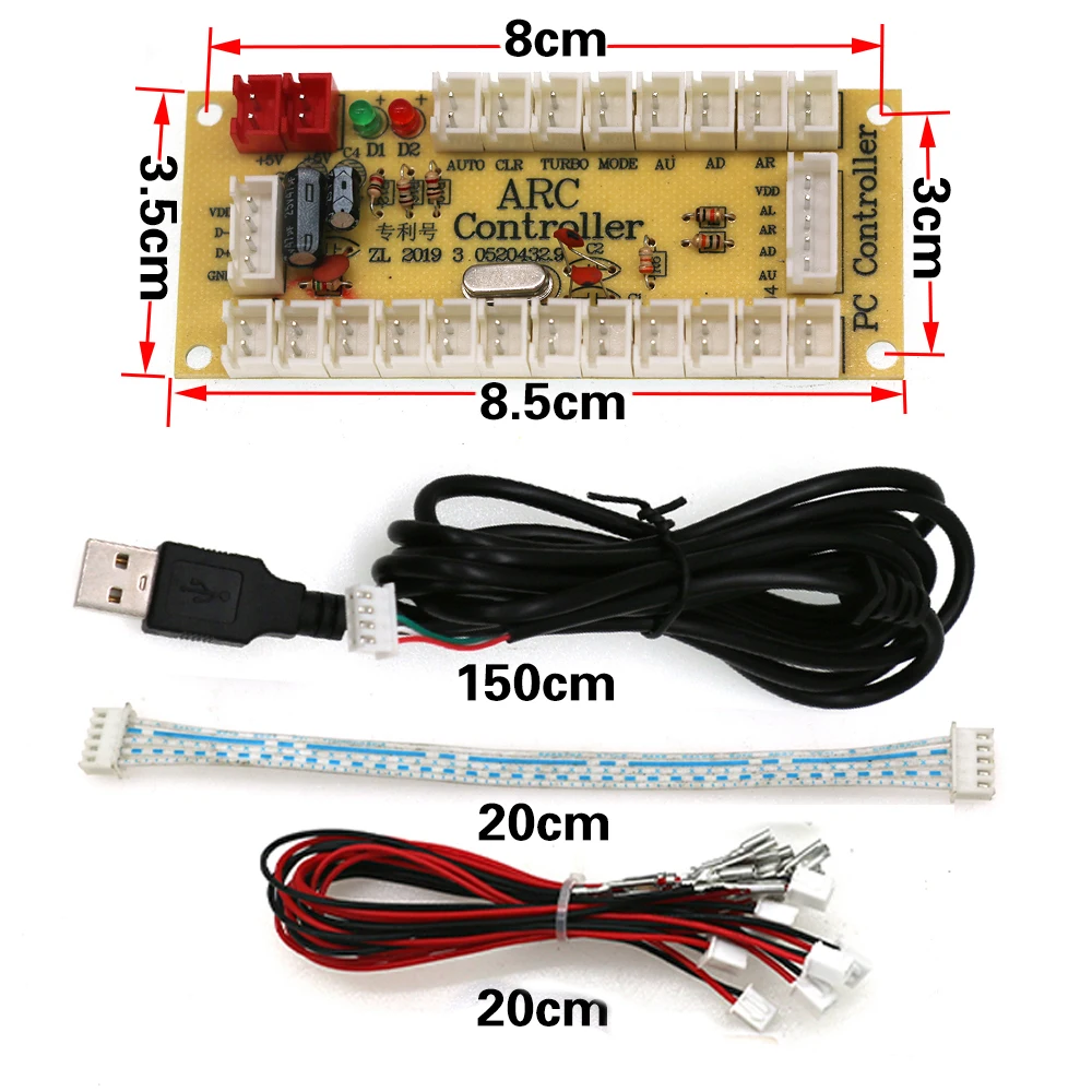 Kopie SANWA Spiel Maschine Arcade Konsole DIY Kit 8-wege Joystick Push Tasten Für PC Raspberry Pi Null Verzögerung USB Board Controller