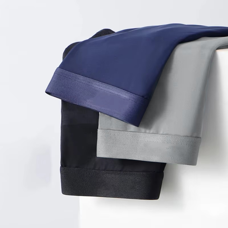 3-pack set zomer ijszijde heren boxershorts sexy ultradunne man ondergoed ademend zacht heren slipje zwart blauw lichtgrijs