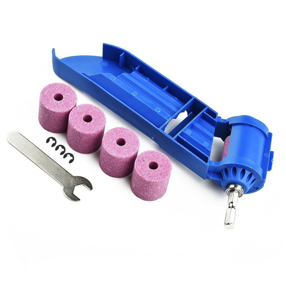 1 Set Portable Drill Bit Sharpener Sharpening Tool Drill Sharpener Wrench Corundum Grinding Wheel Millstone Accessories Tool set