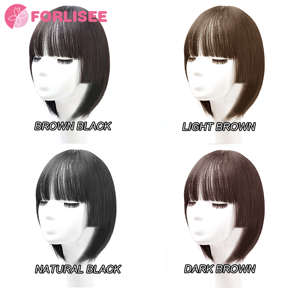 Forlisee-合成プリンセスカットバン、ヘアエクステンションピン、jiヘアスタイル、ストレートバルーン、目に見えない偽の包帯