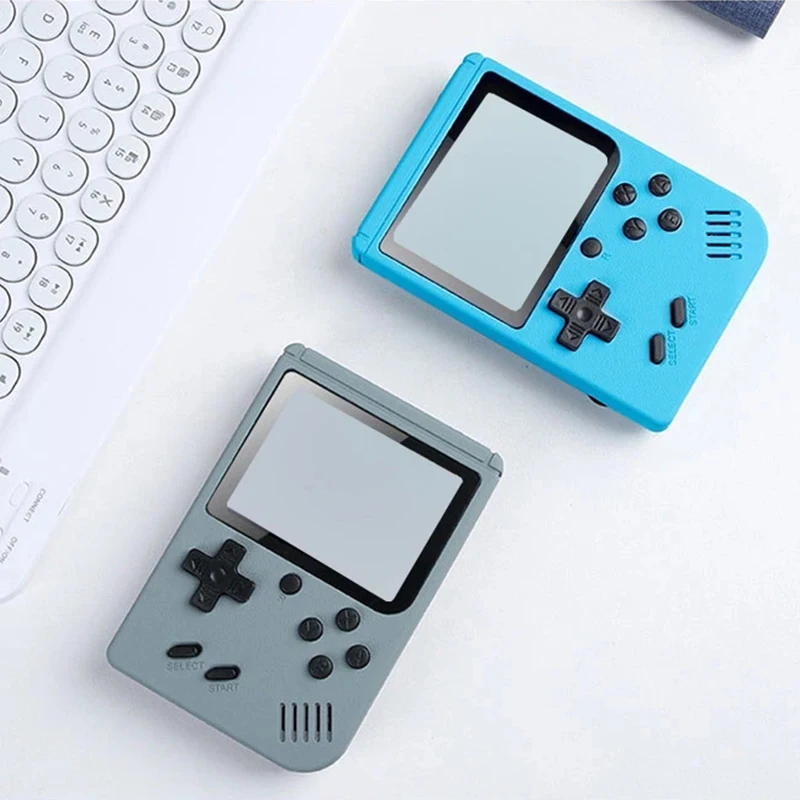 Mini consola de videojuegos portátil Retro, 8 bits, 3,0 pulgadas, LCD en Color, reproductor de juegos en Color para niños, construcción en 500 juegos