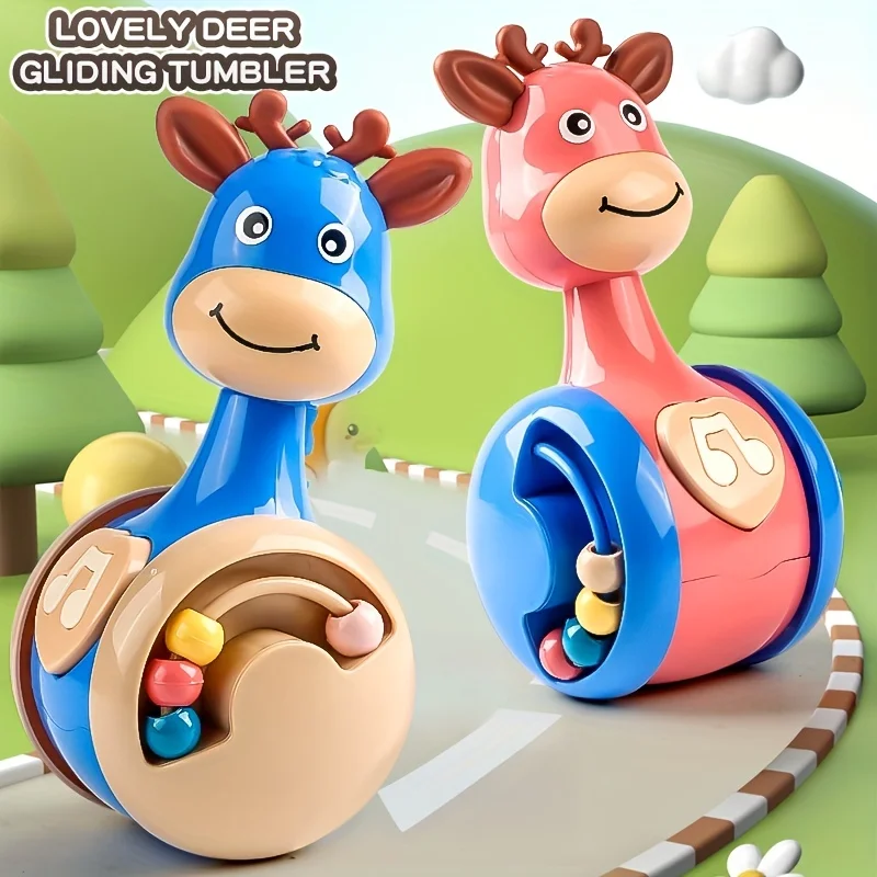 Roly Poly Baby Toys da 6 a 12 mesi, giocattoli Wobbler Tumbler per neonato e ragazza: perfetti per imparare a scalar e l'educazione precoce!