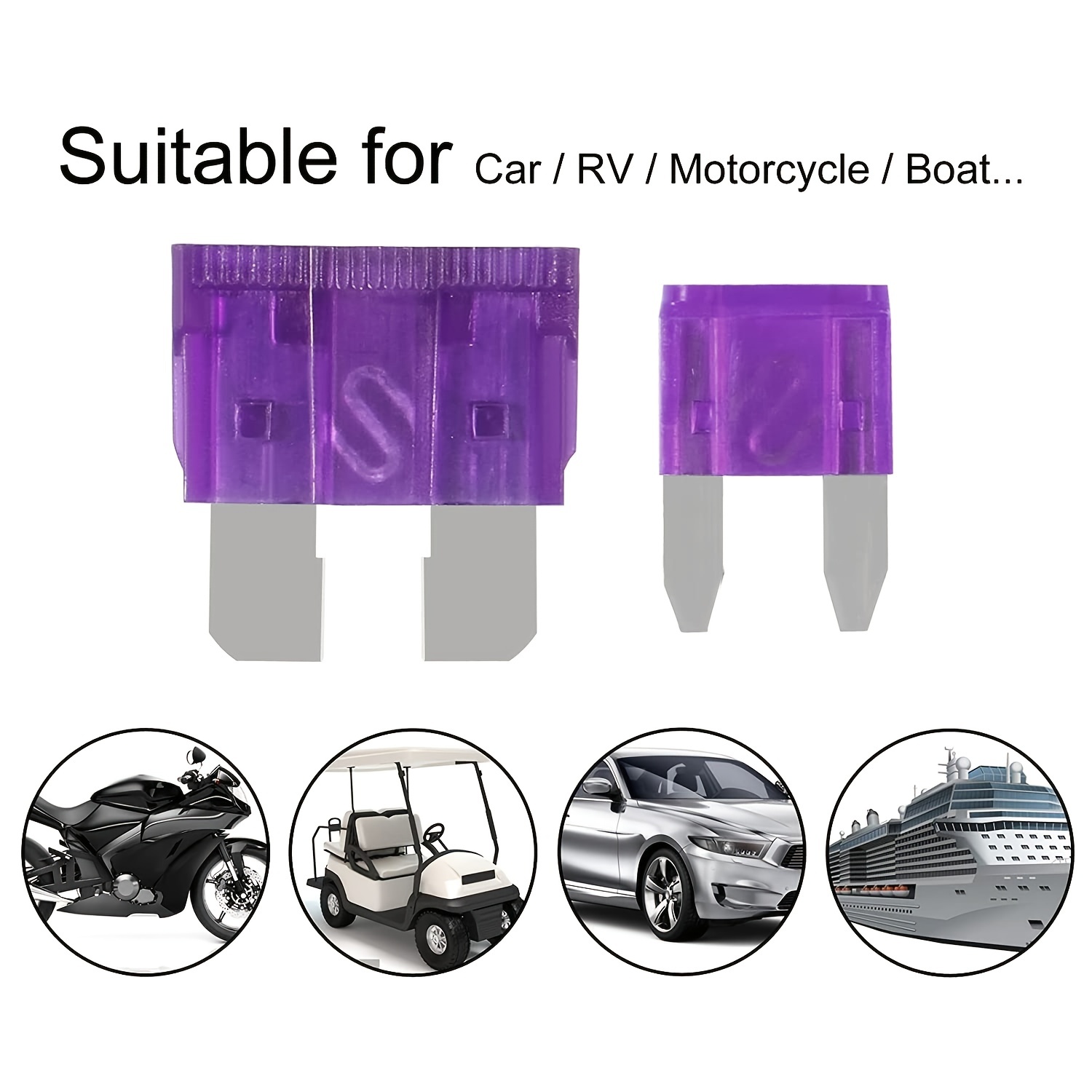 Kit surtido de fusibles para coche, 100/300 Uds., fusible automático estándar de 150 hojas y minifusibles para coche con extractor de fusibles para RV, Camper, barco y camión