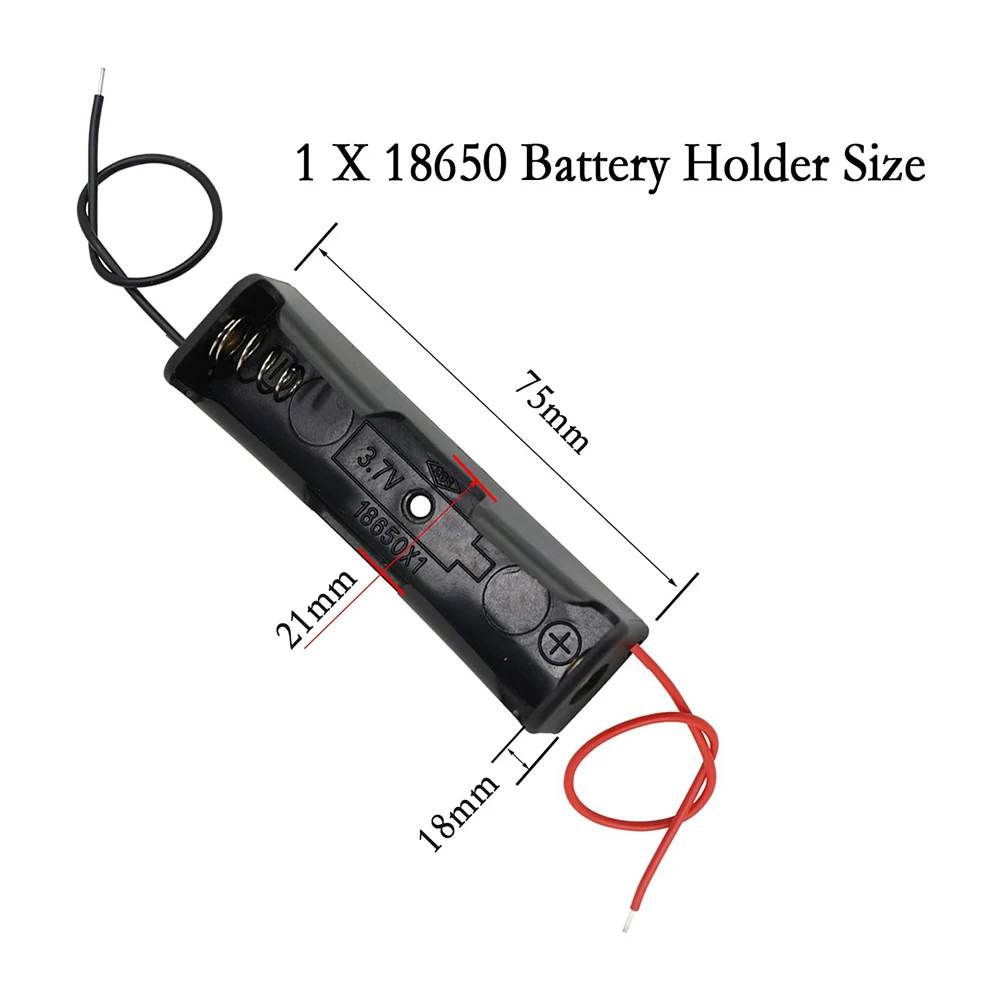 3.6V to 4.2V Power Bank Cases 10pcs 18650 Battery Holder High Quality Plastic Battery Storage Box Case Not Include Battery
