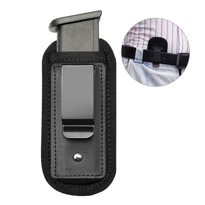 Tático náilon revista bolsa coldre pistola 9mm escondido carry mag caso com clipe glock 19 21 beretta 92 arma mag bolsa