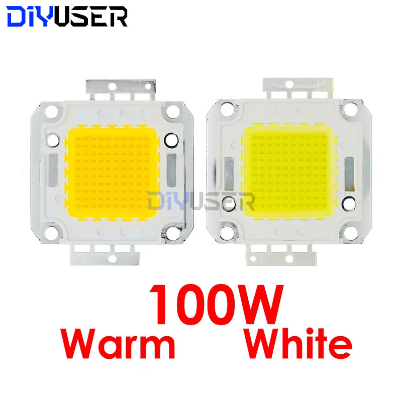 DIYUSER 10W 20W 30W 50W 100W White/Warm white LED CHIP Integrated High Power Lamp Beads 24*44mil 32V-34V 3200K-6500K 600-3000MA