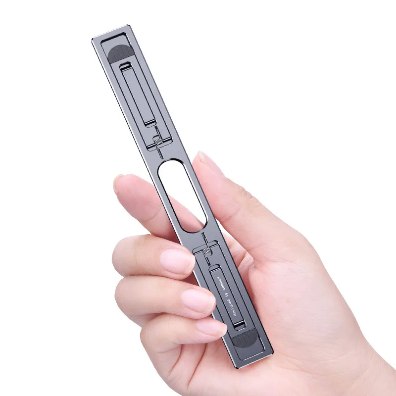 Supporto per Laptop supporto per Laptop regolabile da tavolo con Base rialzata in lega di alluminio pieghevole supporto per Laptop a scomparsa in altezza