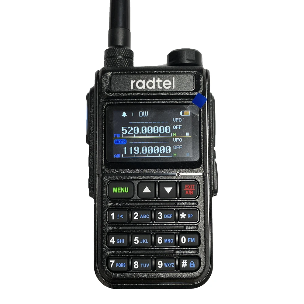 Radtel RT-890 양방향 라디오 워키토키 AM 항공 에어밴드 햄 컬러 LCD 경찰 해양 HT, 풀 밴드 햄, 999 CH, 136-520Mhz