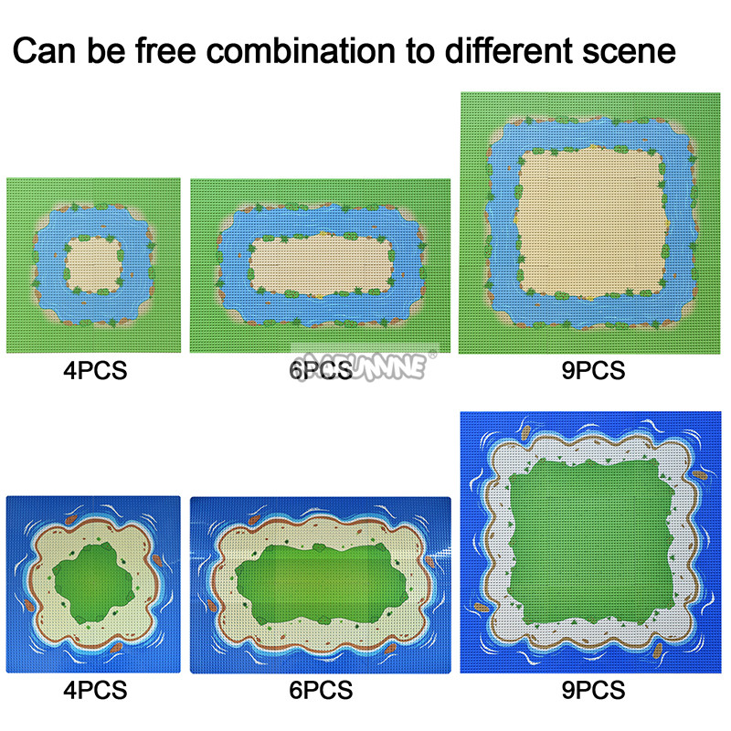 MARUMINE 32 × 32 ベースプレート互換 3811 クラシック MOC レンガ部品ビルディングブロックジャングルフォレストオーシャンベースボードアクセサリー