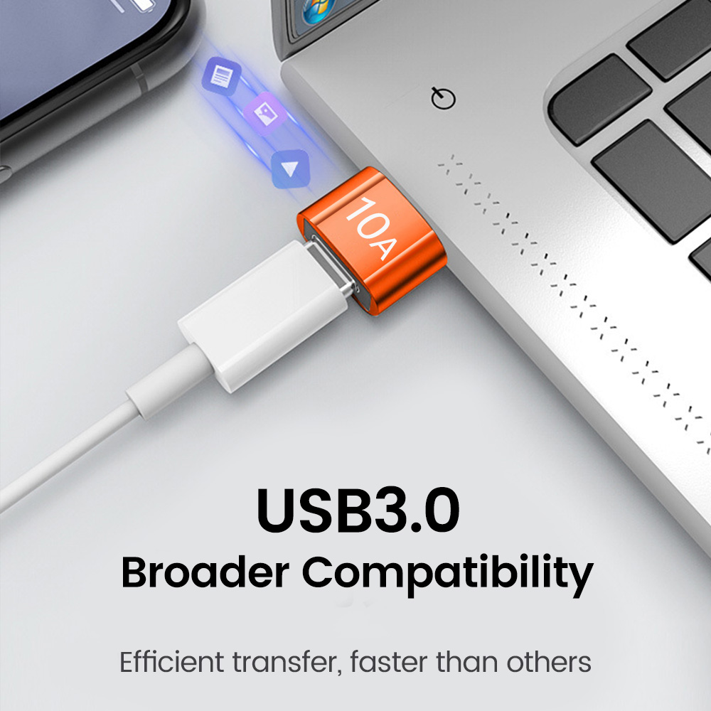 Elough adaptador USB tipo C A USB 3,0 A tipo C, conector convertidor OTG para Macbook, iPad, Huawei, Xiaomi, Samsung