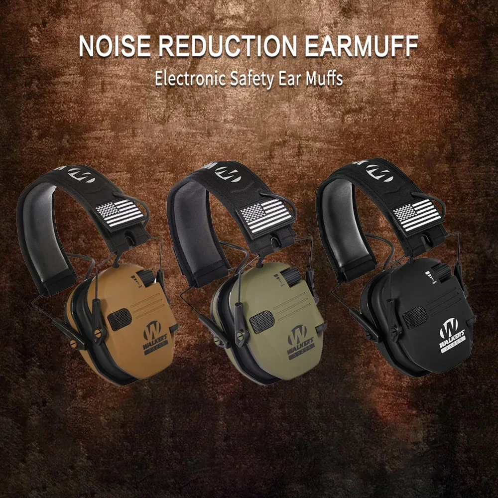 Tactical Active Shooting Earmuff for Slim Ultra Low Profile Compact Design Adjustable Range Shooting Hunting Hearing Protection