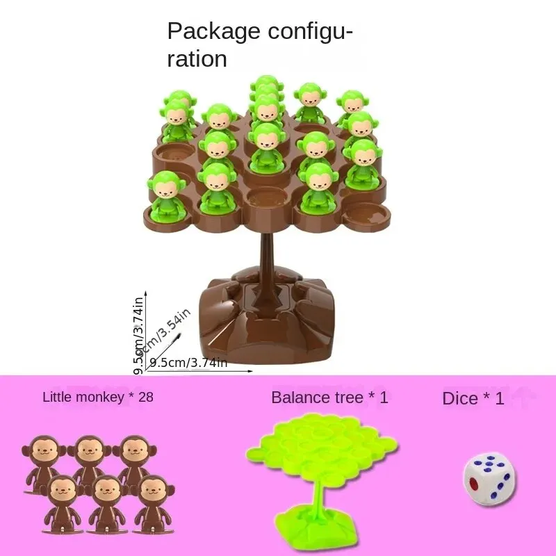 1/2Pcs Monkey Balance Tree Focus Balance Training Children's Toys Folding Music Series Parent Child Interactive Board Game