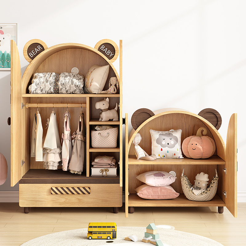 Little Bear Wardrobe para crianças, Guarda-roupa estudantil, Quarto doméstico
