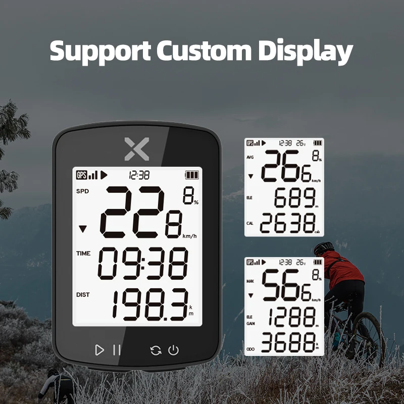 Xoss g2 gpsバイクコンピューターワイヤレスサイクリングスピードメーターロードバイクmtb usb c ipx7防水Bluetooth自転車コンピューター走行計