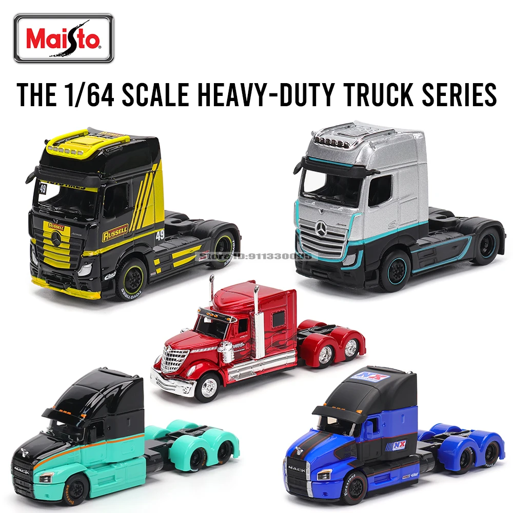 Maisto 1:64 メルセデスベンツ MACK アンセムトレーラートレーラーモデルシミュレーションカーモデル合金車のおもちゃ男性コレクションギフト