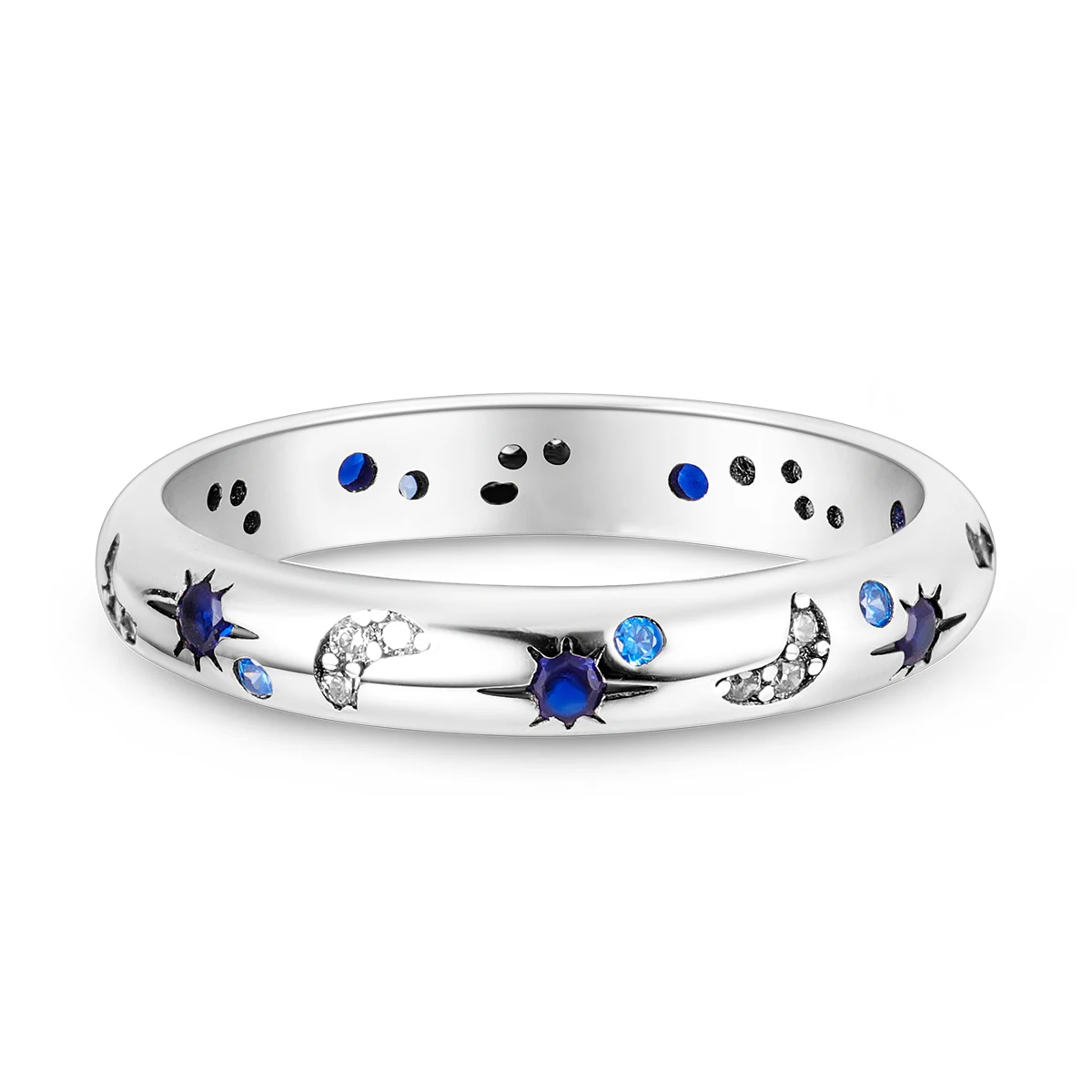 Banhado a prata azul mau olhos zircão anel design original zircão anéis de dedo para mulheres alta qualidade jóias de casamento presente