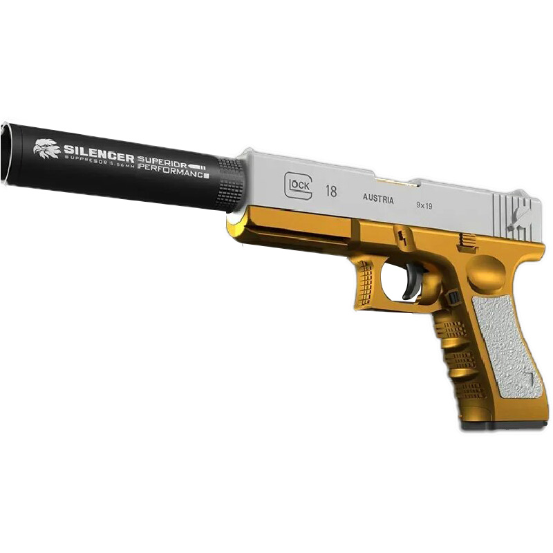 ใหม่ล่าสุด Glock18 Shell Ejecting ปืนพก Bullet ปืนของเล่นอาวุธเด็ก Armas ยิงเกมกลางแจ้งเด็กของขวัญ