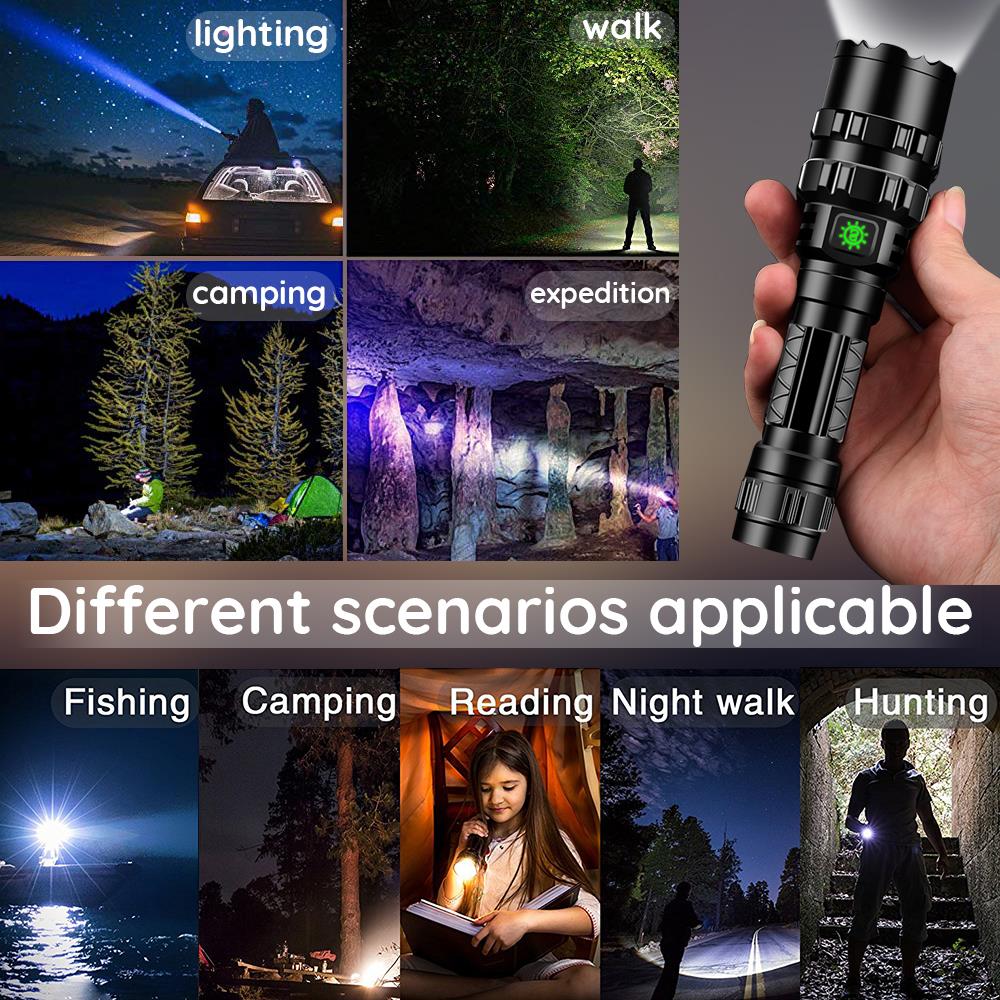 Profession elle Jagd taktik Nacht Aufklärung führte Taschenlampe l2 Lampe Perlen wasserdichte wiederauf ladbare Outdoor tragbare Taschenlampe