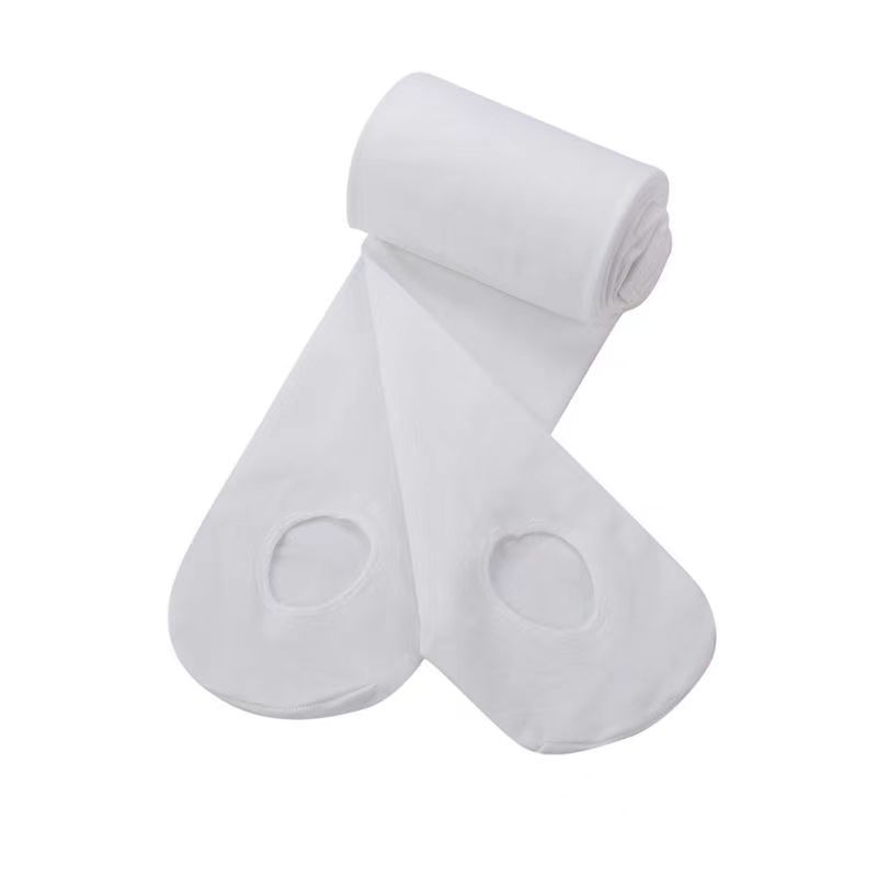 Pantimedias finas de caramelo para primavera y otoño, pantimedias de baile de Ballet para niñas, medias de terciopelo para niños, pantimedias blancas sólidas