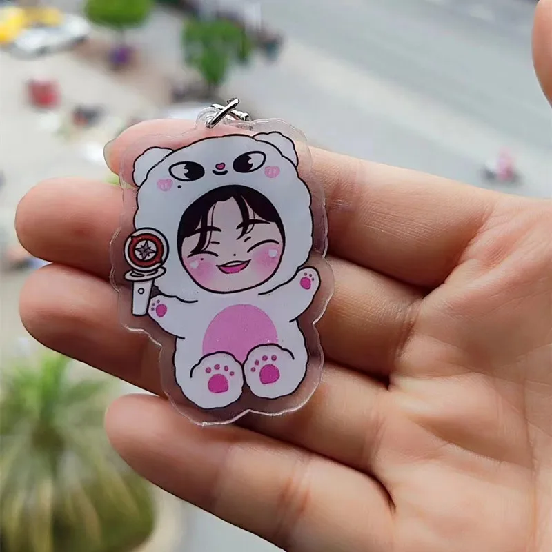 แฟชั่นอะนิเมะพวงกุญแจผู้หญิงผู้ชาย Key CHAIN การ์ตูนคู่ด้านจี้ผู้ถือเครื่องประดับอะคริลิคสําหรับของขวัญวันเกิดเด็ก