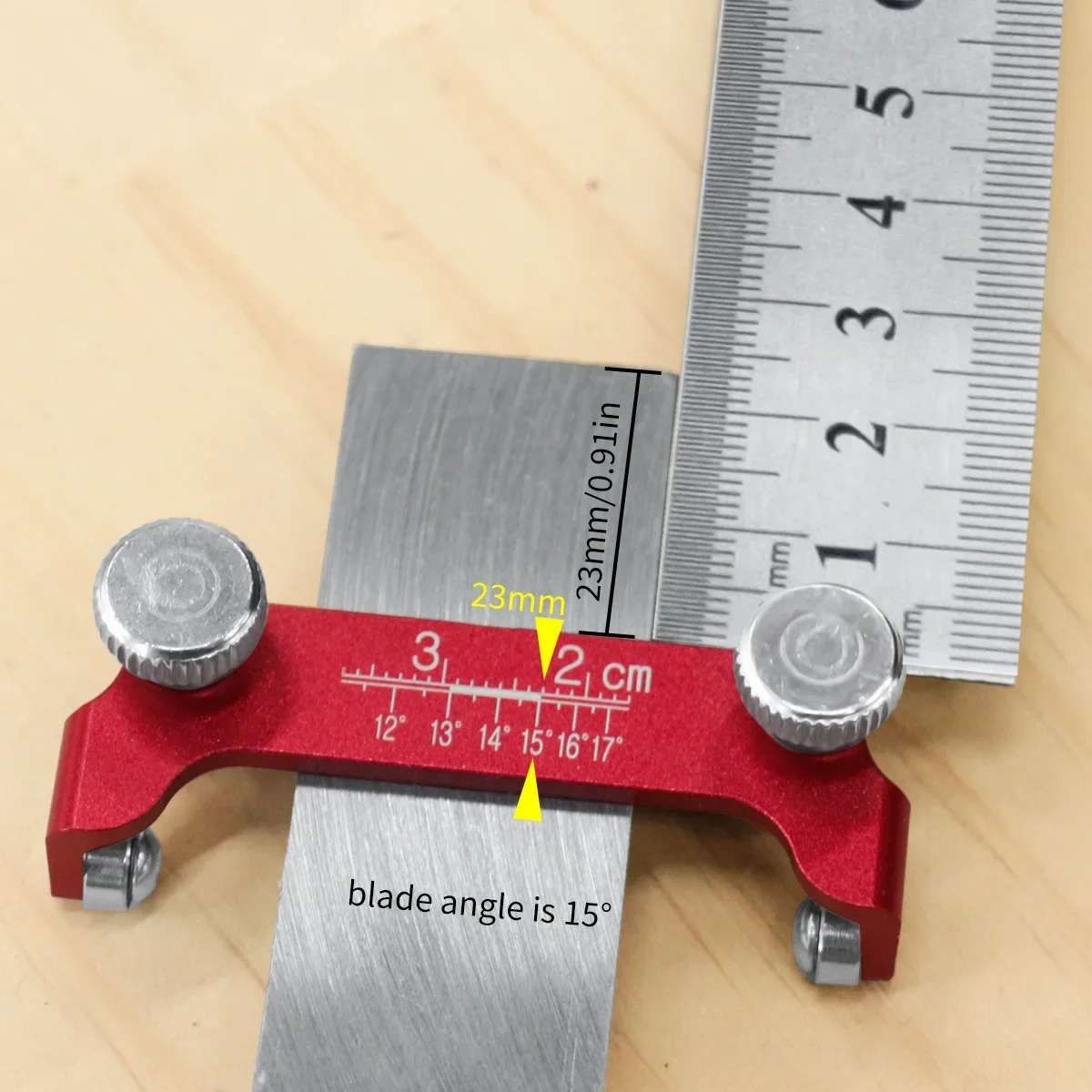 Chisel Sharpener, Fixed Angle Sharpener Made Of Aluminum, Fixed Angle Knife Chisel Sharpener Rack Guide Rail With Angle Scale