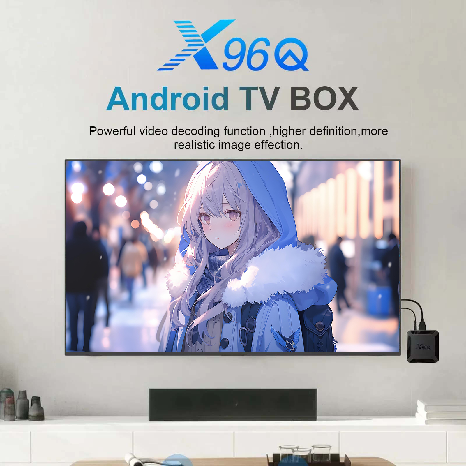 Global Smart Android TV Box X96Q 4K Smart TV BOX Wifi Youtube Tiktok 5V / 2A Multi Idioma Streaming Media Player Set Top Box