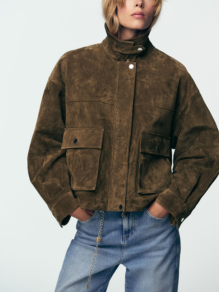 Jaqueta de Couro Casual Fena, Moda Confortável, Nova Chegada para a Temporada de Outono, Estilo E, Casaco F