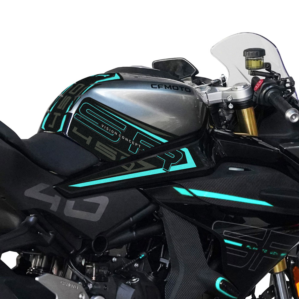 450SR 3M esmerilado accesorios de motocicleta pegatina Kit de calcomanías Protector de almohadilla de depósito de combustible antideslizante para CFMOTO 450SR