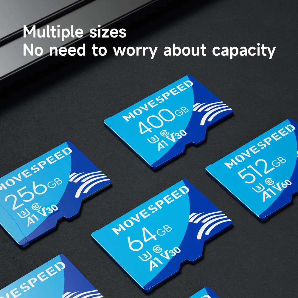 MOVESPEED U3 Mini SD Card 512GB High Speed Flash Memory Card Up To 100MB/s 128GB 400GB 64GB 32GB TF Card for Camera DV