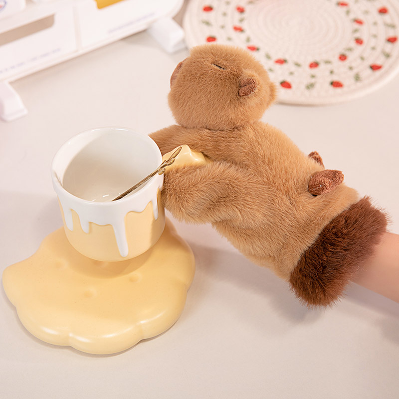 Capybara Plüschhandschuh Pinguin Peluche Spielzeug KAPIBARA Internet Celebrity Cartoon Tiere Geschenk