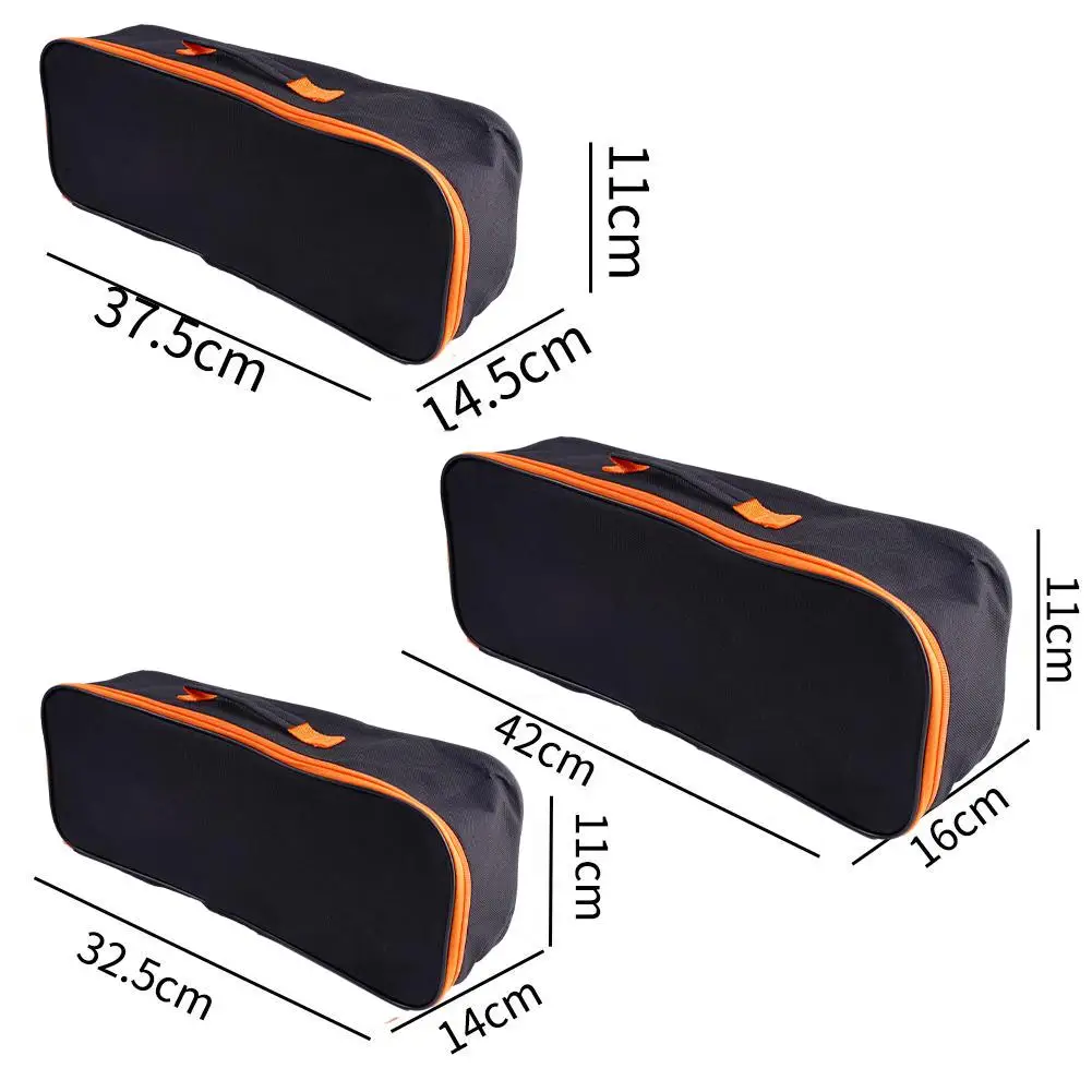 Black Car Wear Resistant Zipper Closure Practical Storage Case With Handle Portable Pouch Vacuum Cleaner Tool Bag