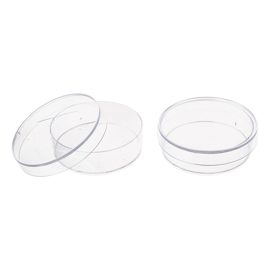10ชิ้นจาน Petri พลาสติกขนาด35มม. x 10มม. พร้อมฝาปิดสำหรับแผ่นยีสต์ปอนด์ (สีใส)
