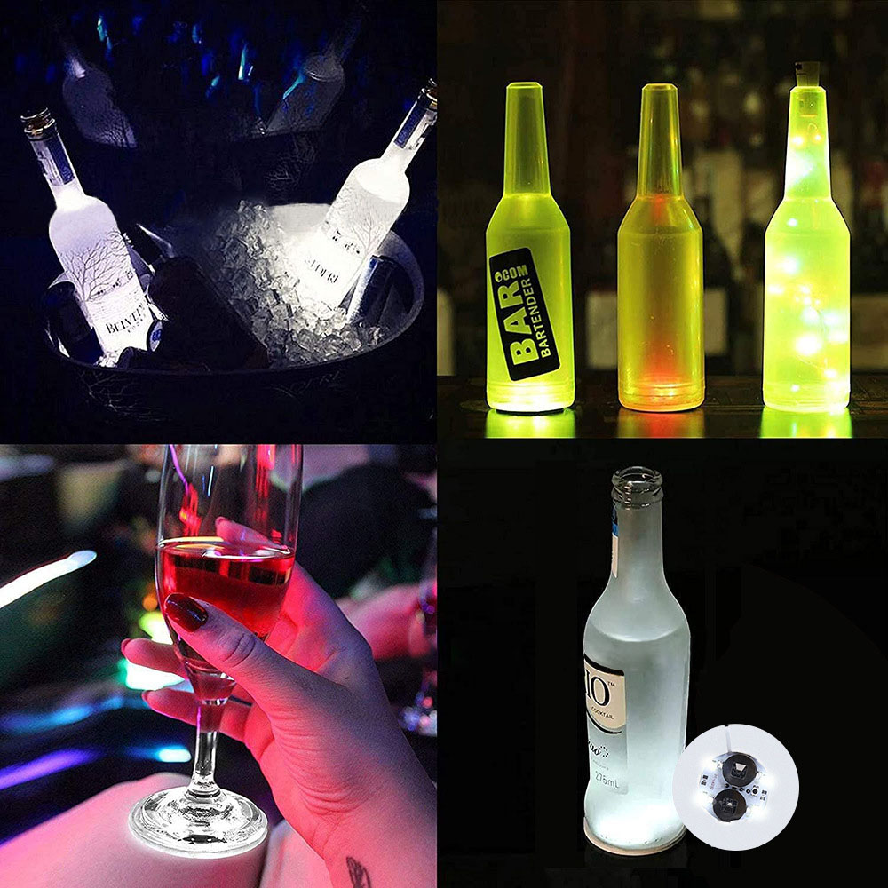 3M LED luminous coaster KTV party wine atmosphere light bottle sticker night club cup sticker cocktail atmosphere light lamp