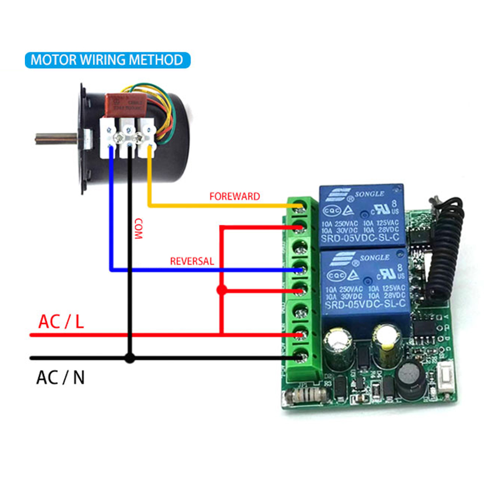 12V/24V 6-30V 433Mhz 2 Channel Relay Wireless Remote Control Switch + Two Keys Remote Controls for Garage Door Lighting Curtains
