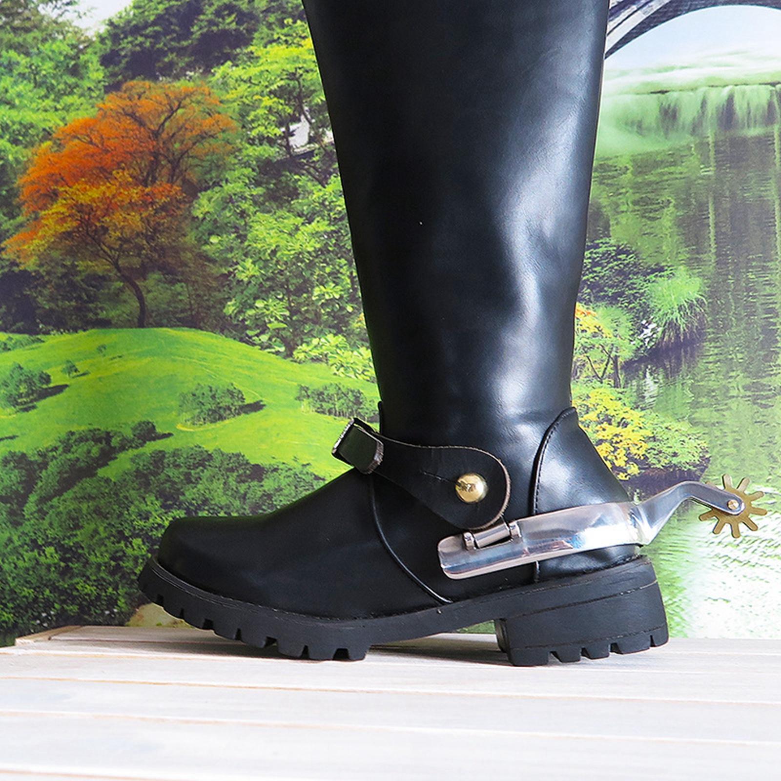 Éperon de cheval antirouille, éperon de style occidental, marron, équipement de compétition, 2x