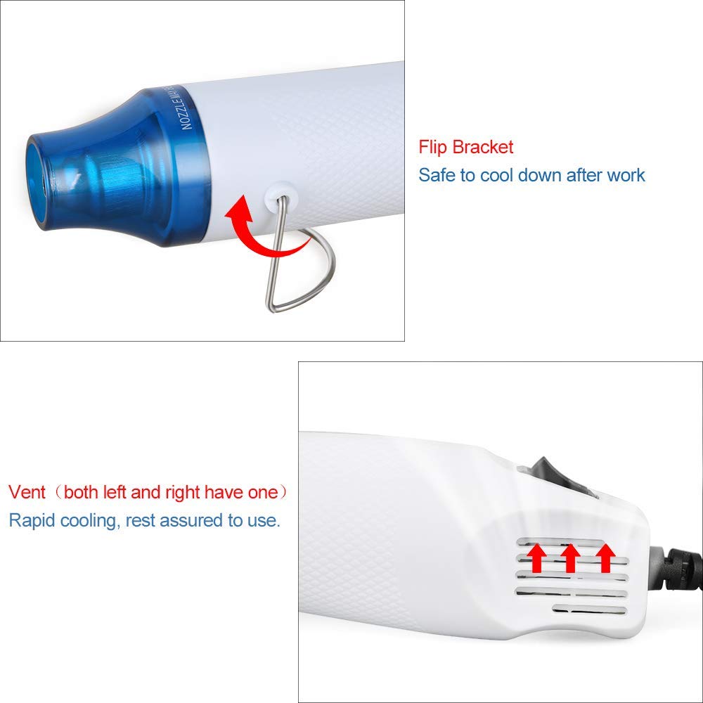 Hot Air Gun 220V/110V Heat Gun for DIY Crafts Candle Making Supplies Wax Melting Tools