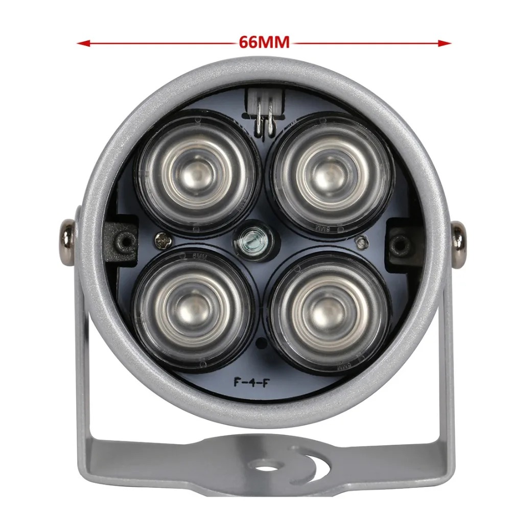 Gadinan 4 matriz de LED infrarrojos impermeable visión nocturna IR iluminador luz 850nm CCTV luz de relleno DC 12V para cámara de seguridad CCTV