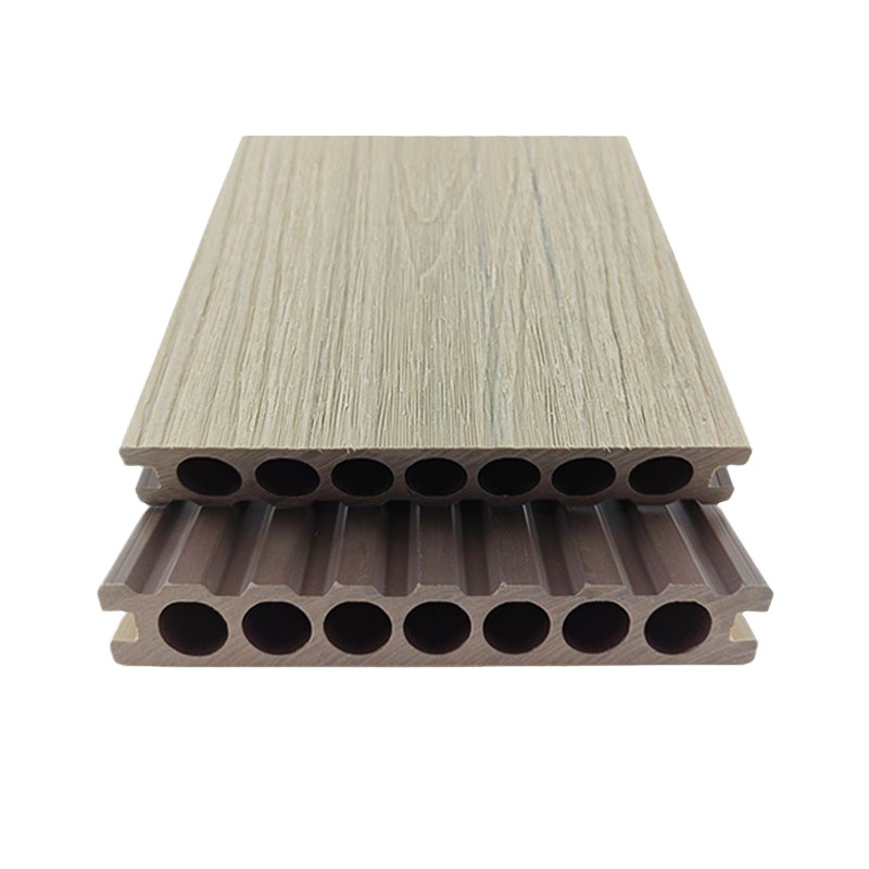 Piso de madeira de plástico interno e externo vendas diretas da fábrica pátio terraço de madeira maciça ao ar livre co-extrusio de segunda geração